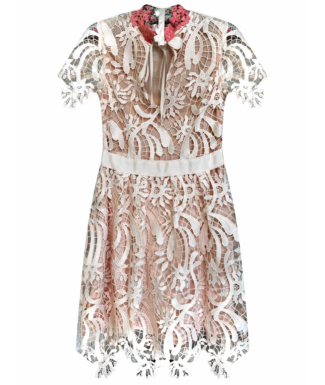 MAJE Розовое кружевное повседневное платье, фото 1