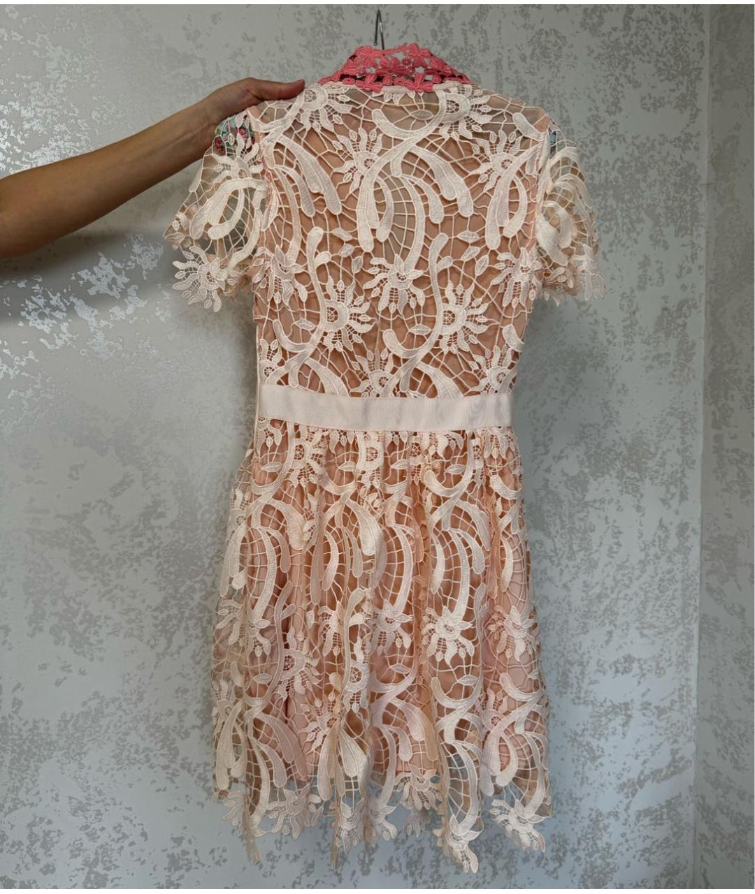 MAJE Розовое кружевное повседневное платье, фото 2