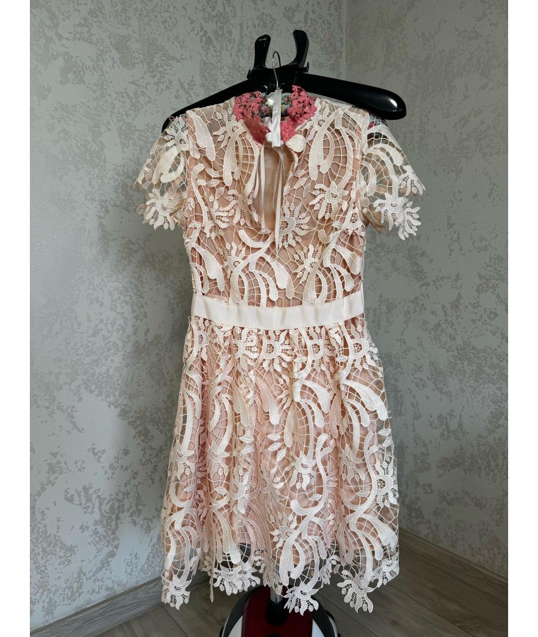 MAJE Розовое кружевное повседневное платье, фото 6