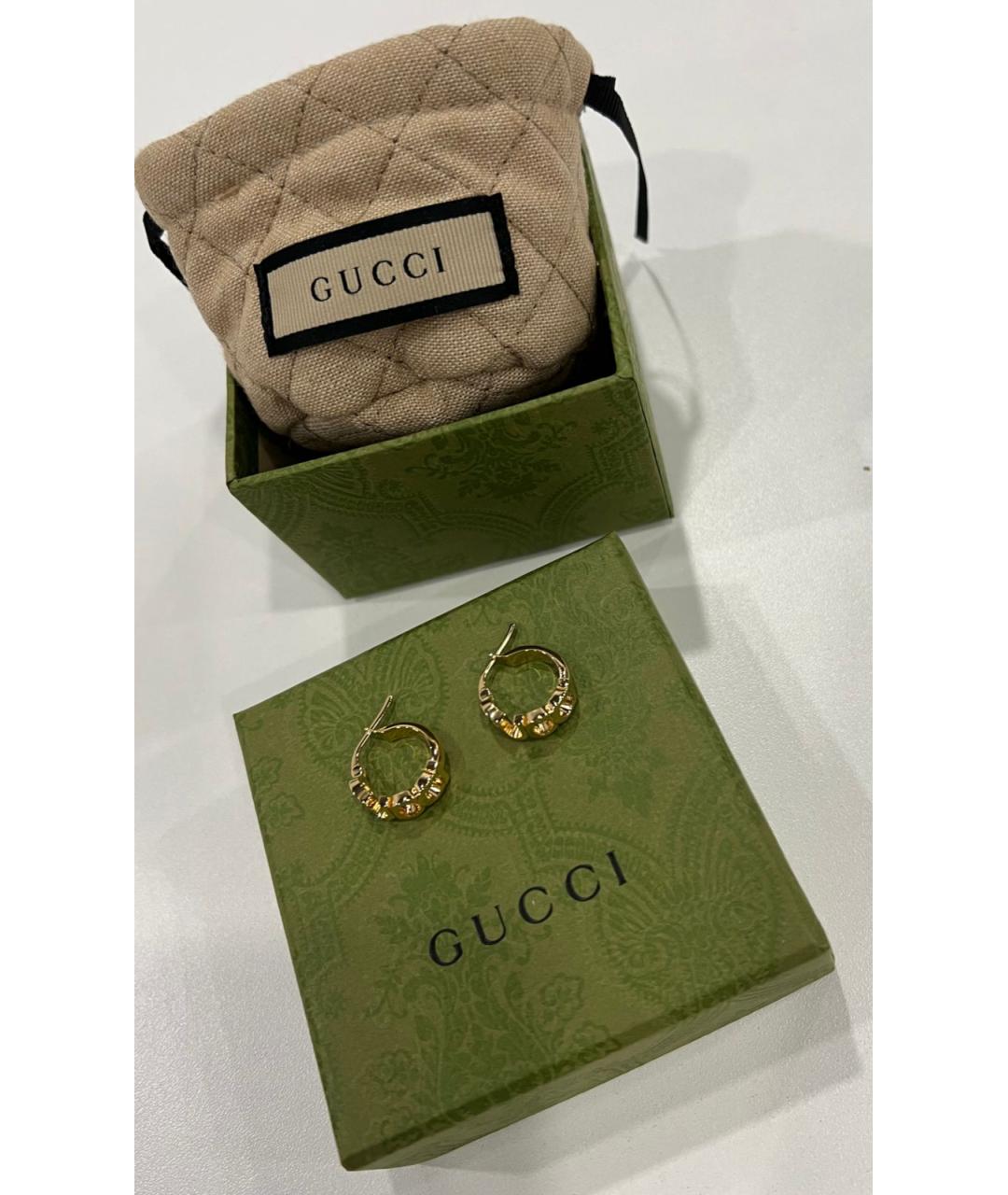 GUCCI Золотые серьги, фото 5