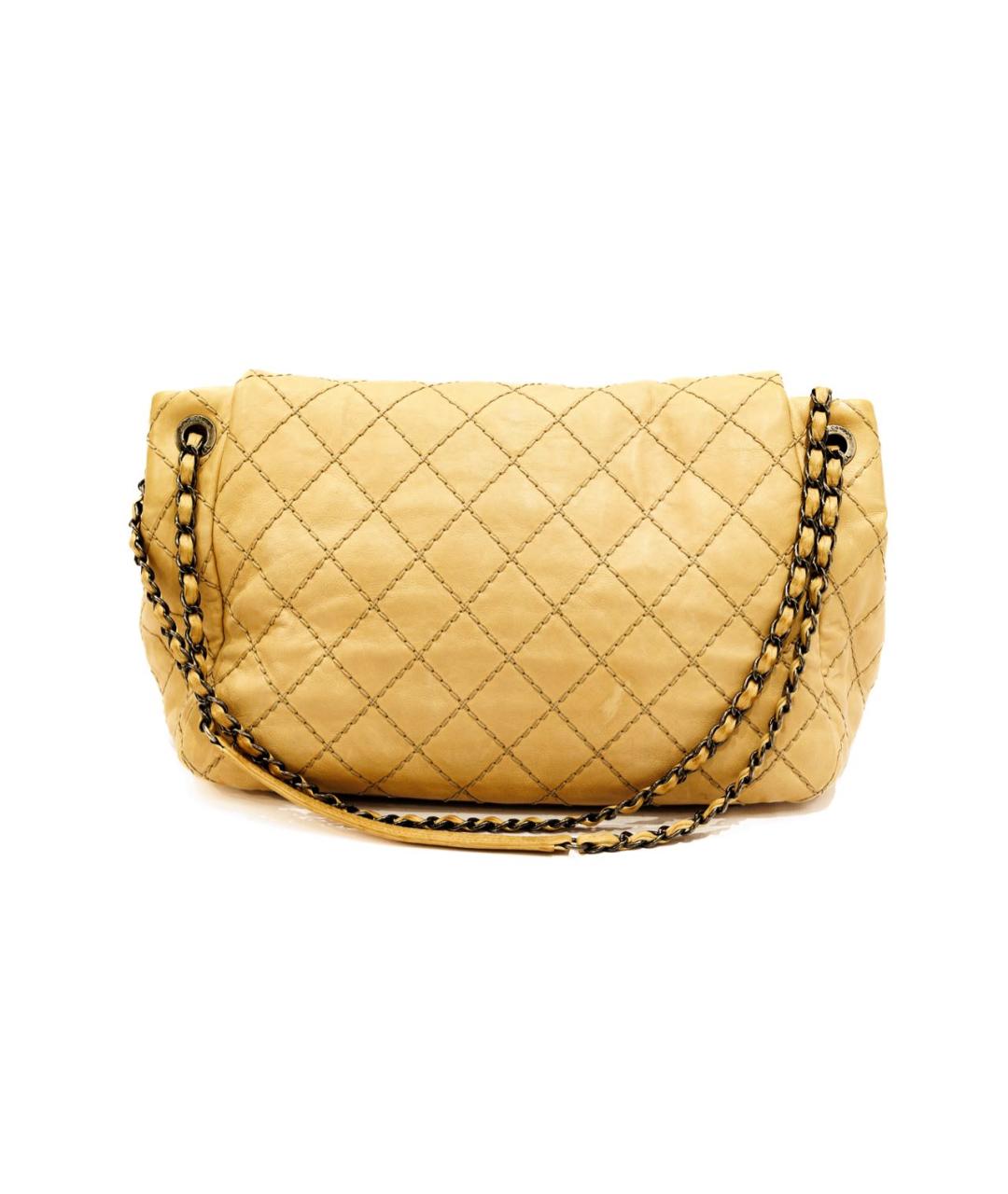 CHANEL Бежевая кожаная сумка тоут, фото 2