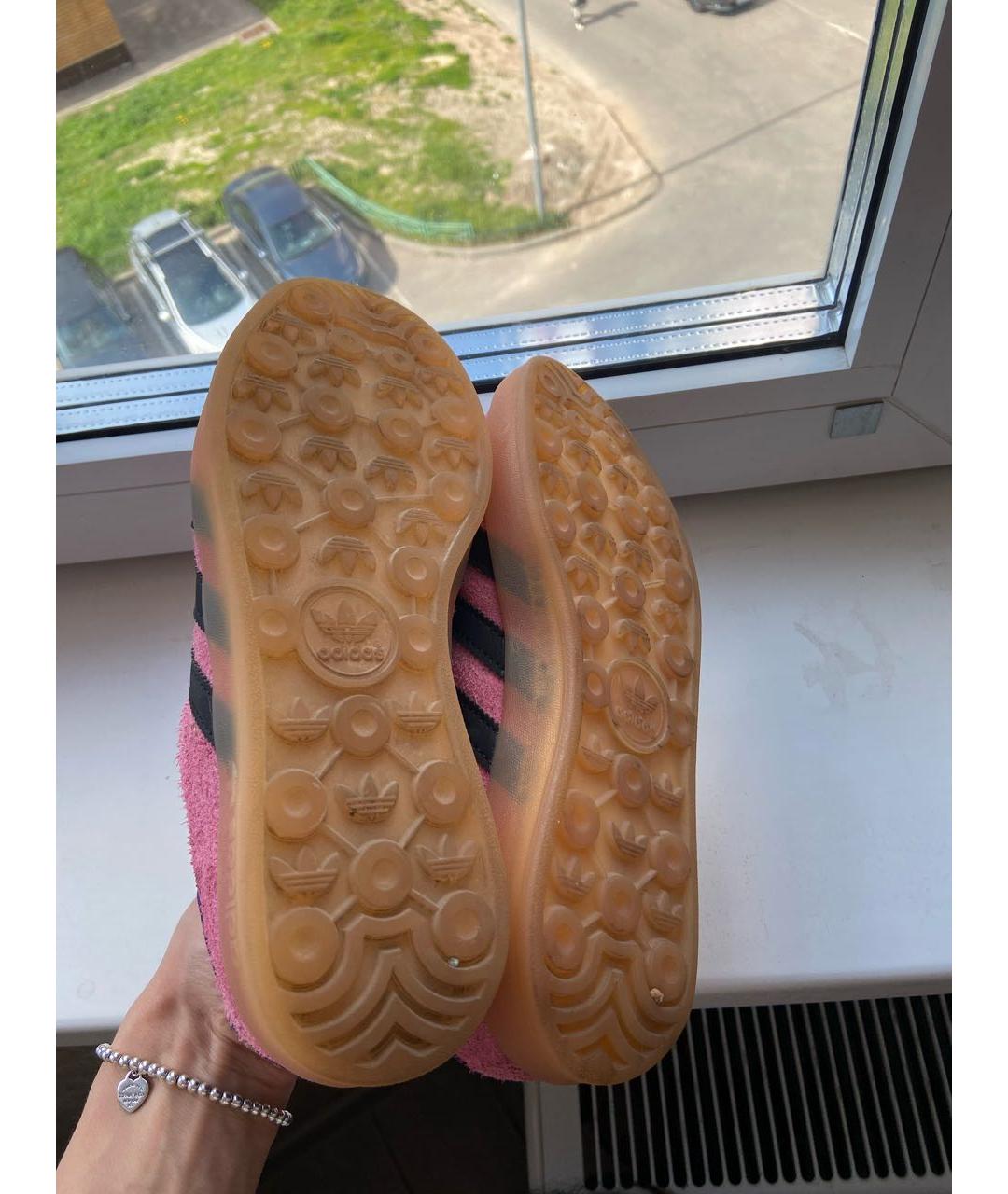 ADIDAS Розовые замшевые кеды, фото 7