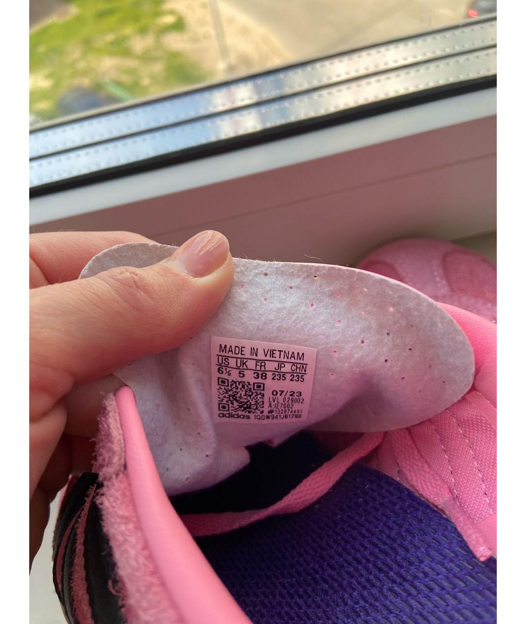 ADIDAS Розовые замшевые кеды, фото 6