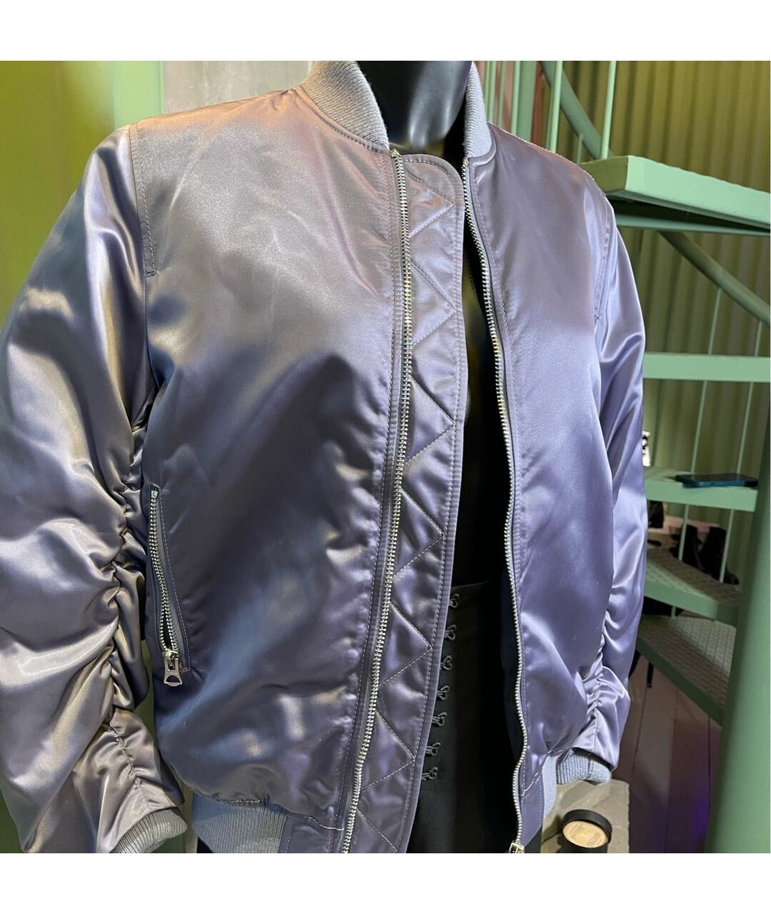 ACNE STUDIOS Фиолетовая синтетическая куртка, фото 3