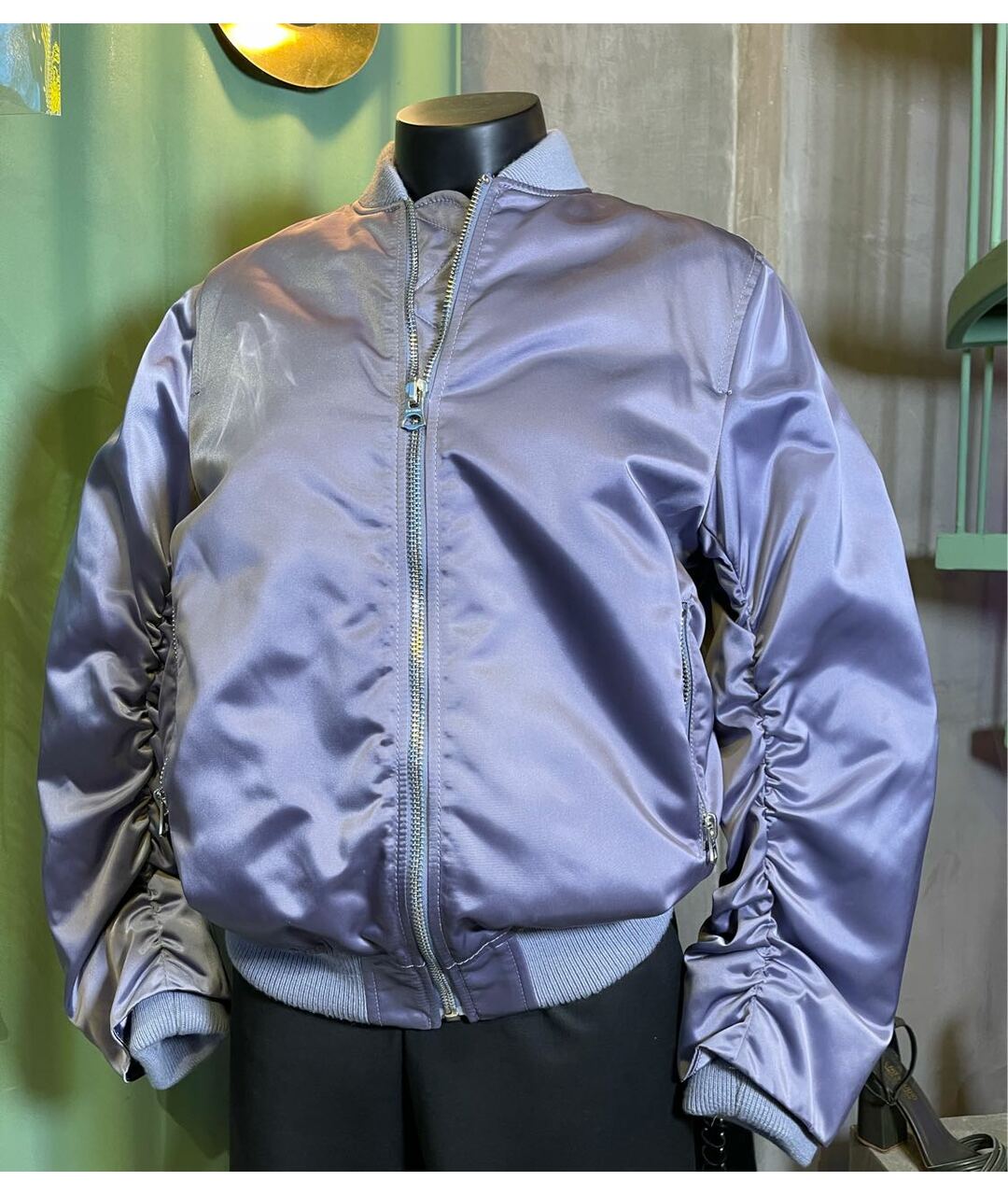 ACNE STUDIOS Фиолетовая синтетическая куртка, фото 2