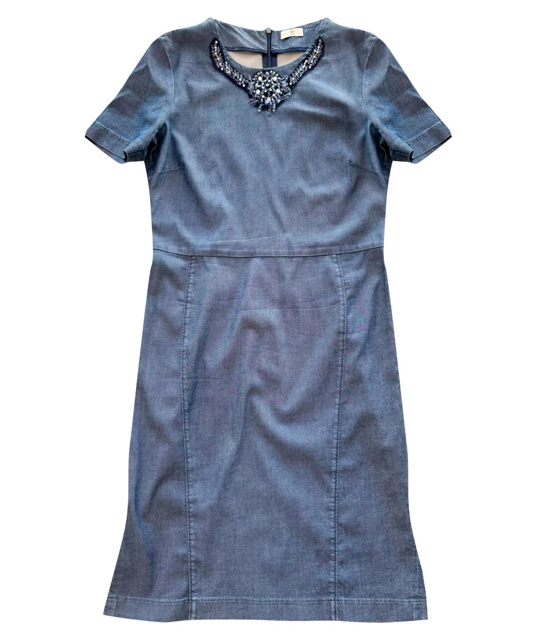 CERRUTI 1881 Темно-синее хлопковое повседневное платье, фото 1