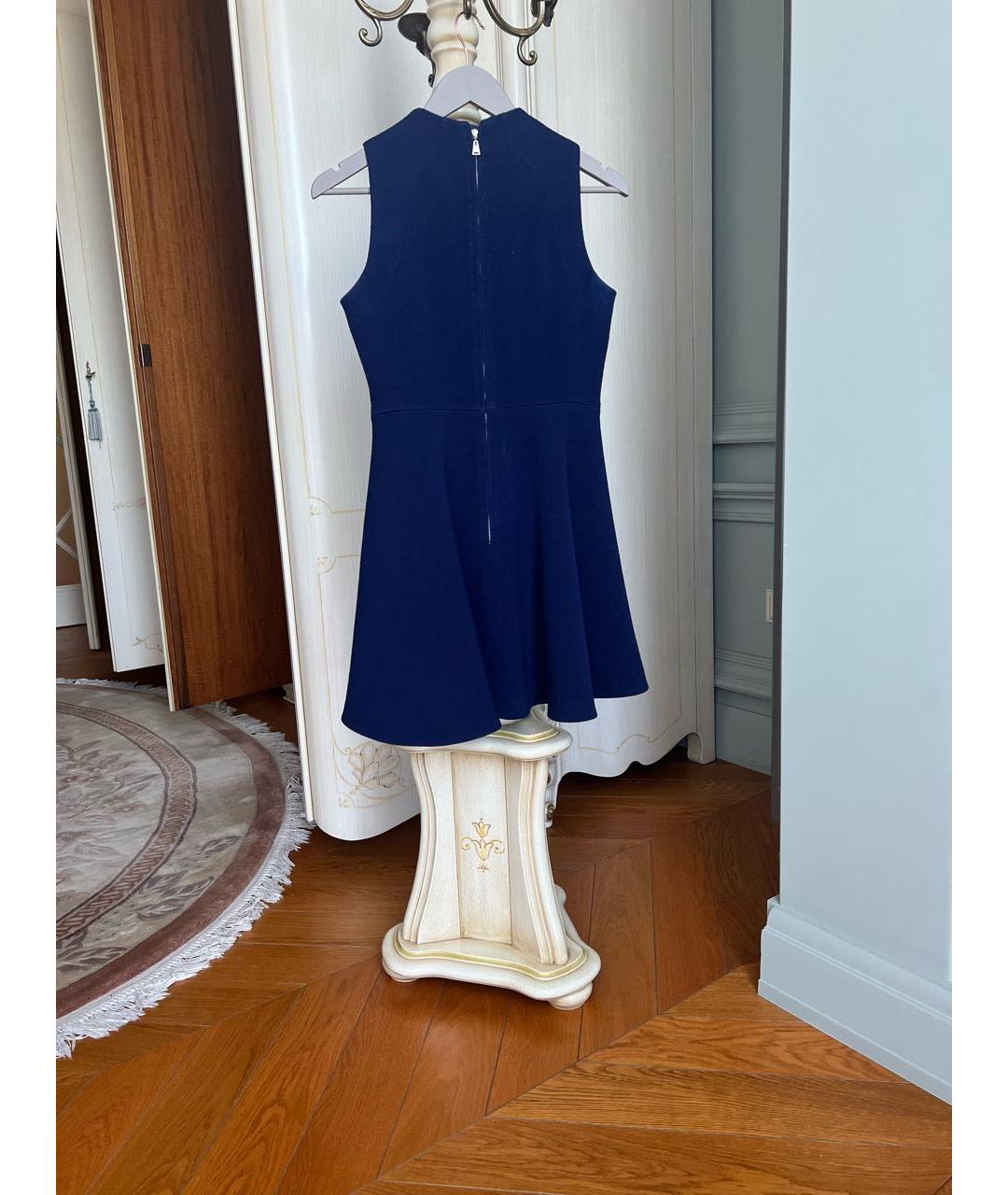 LOUIS VUITTON PRE-OWNED Темно-синее шерстяное повседневное платье, фото 3