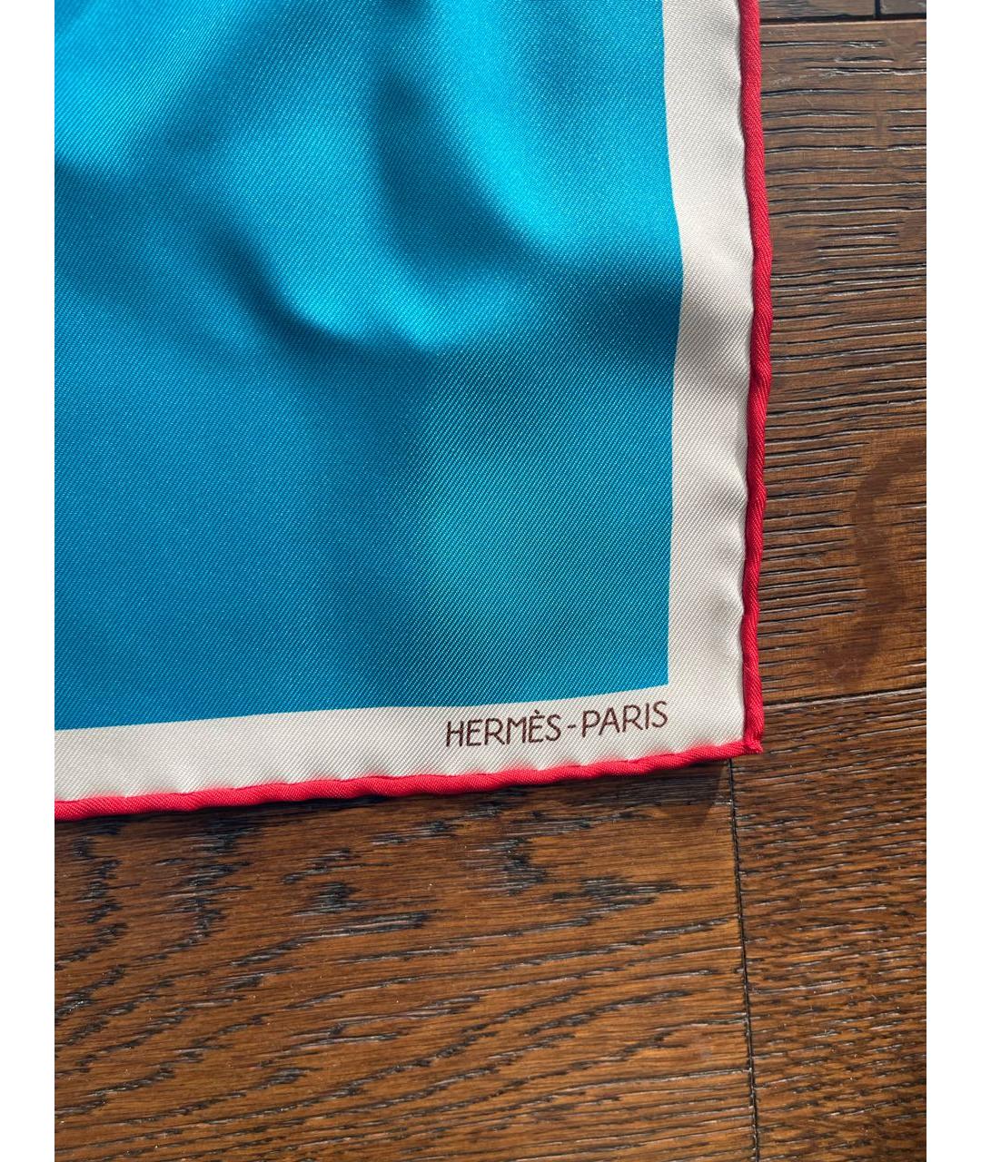 HERMES Мульти шелковый платок, фото 2