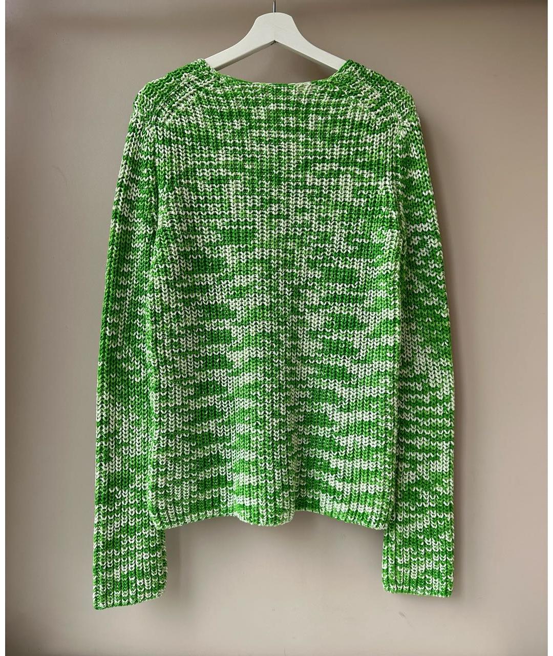 CELINE PRE-OWNED Зеленый хлопковый джемпер / свитер, фото 2