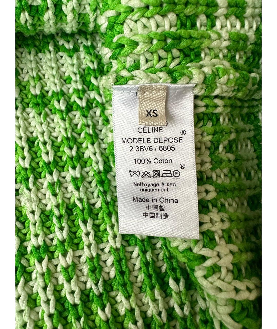CELINE Зеленый хлопковый джемпер / свитер, фото 5