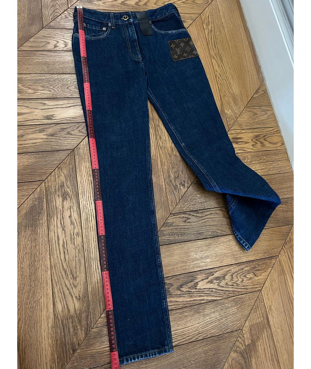 LOUIS VUITTON PRE-OWNED Синие хлопковые прямые джинсы, фото 6