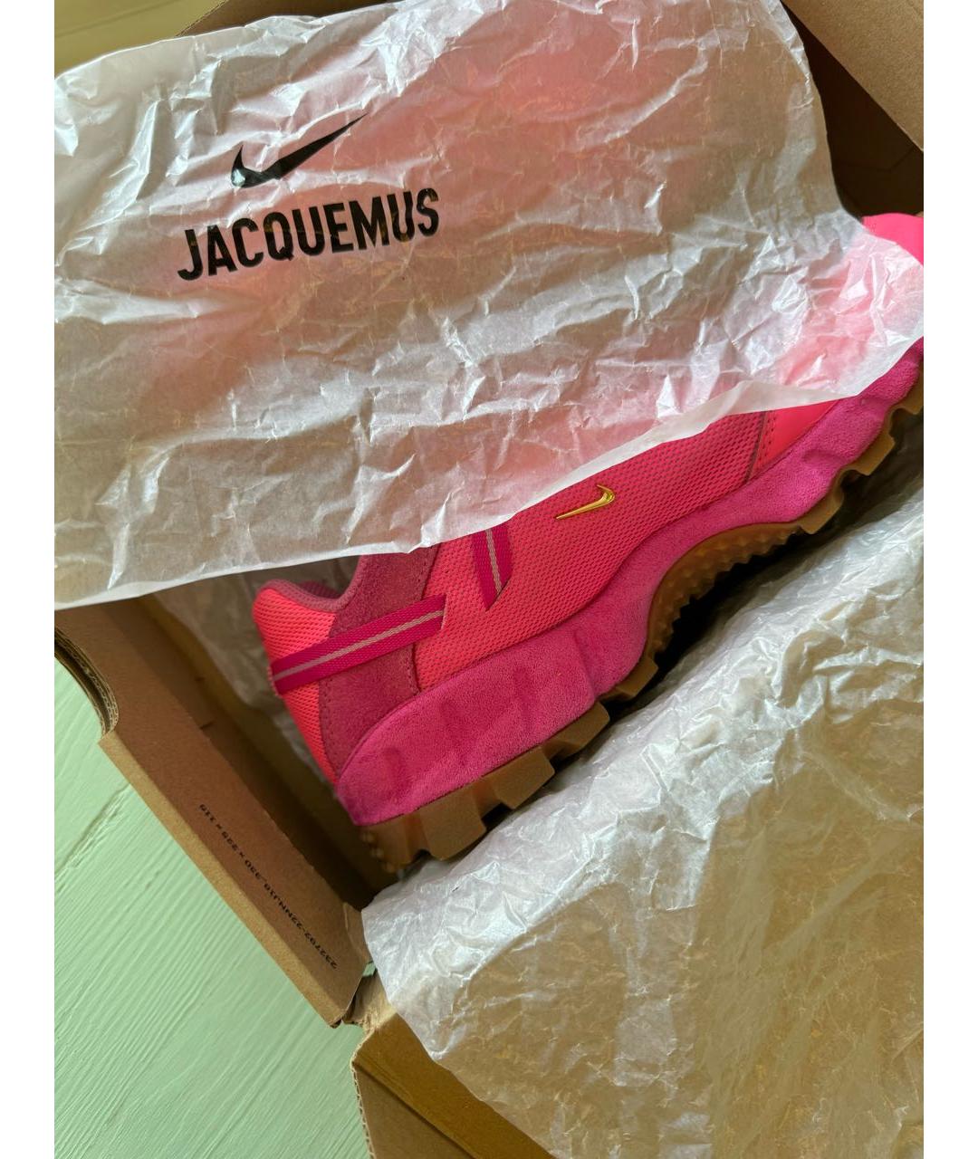 JACQUEMUS Розовые текстильные кроссовки, фото 7