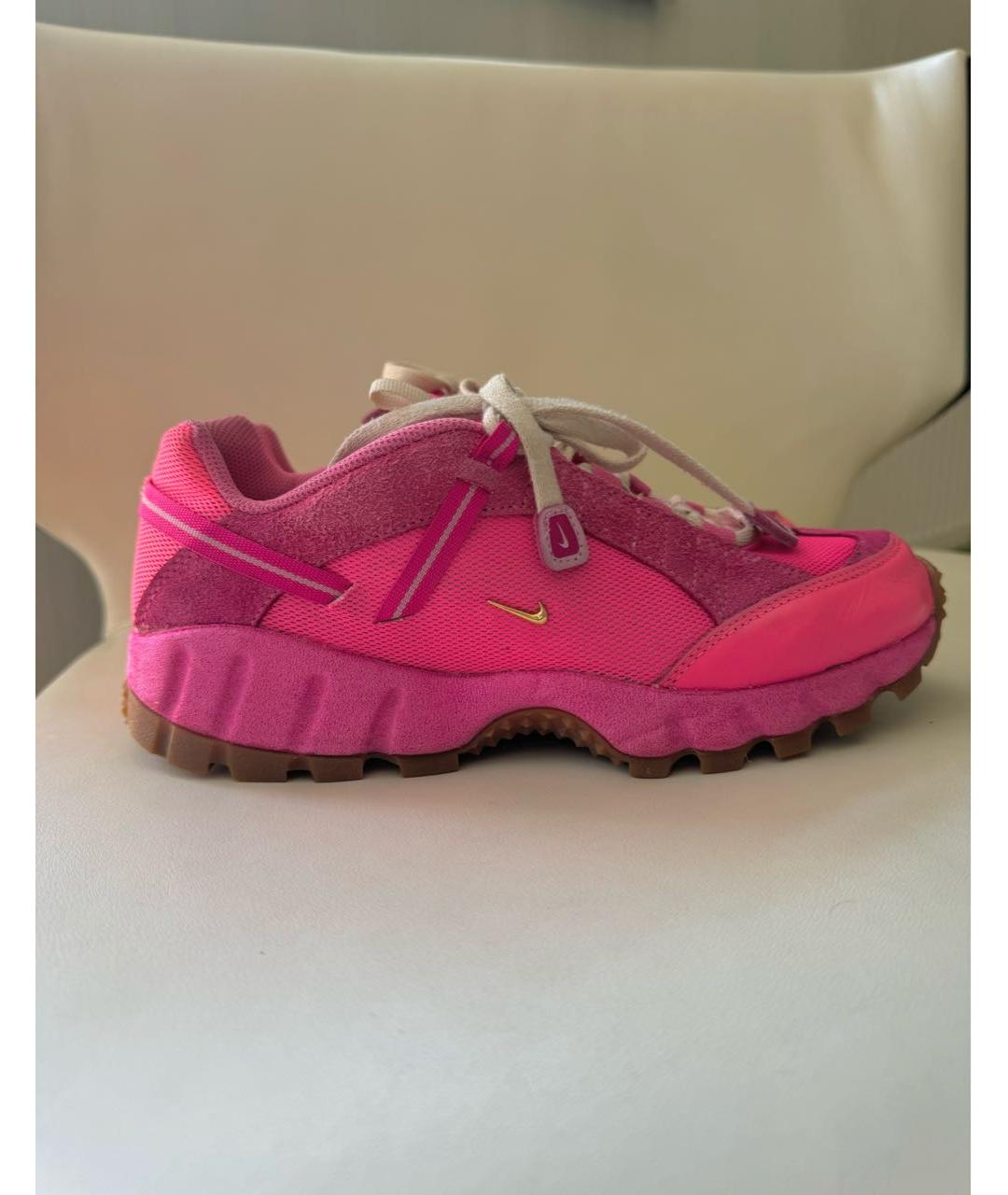 JACQUEMUS Розовые текстильные кроссовки, фото 9