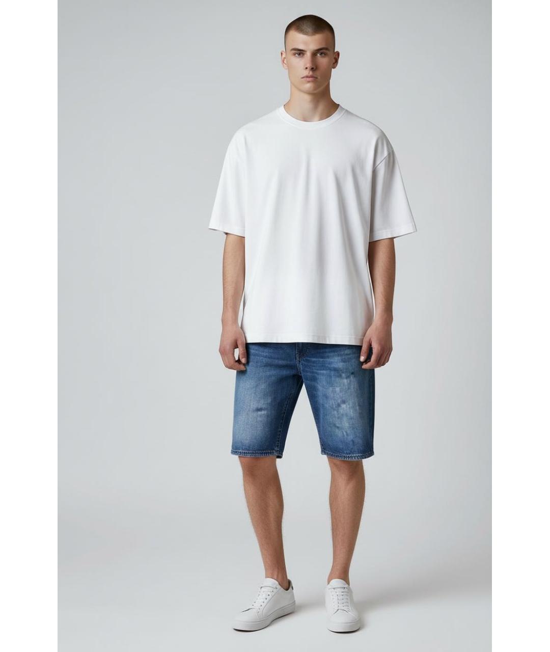 HUGO BOSS Синие хлопковые шорты, фото 7