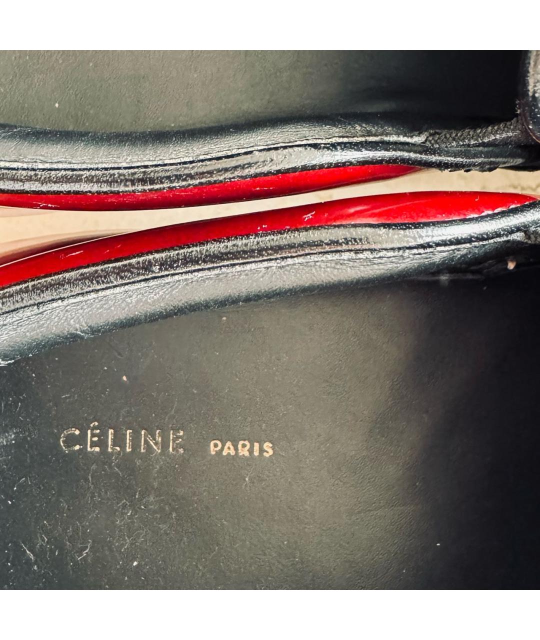 CELINE PRE-OWNED Бордовые кожаные лоферы, фото 6