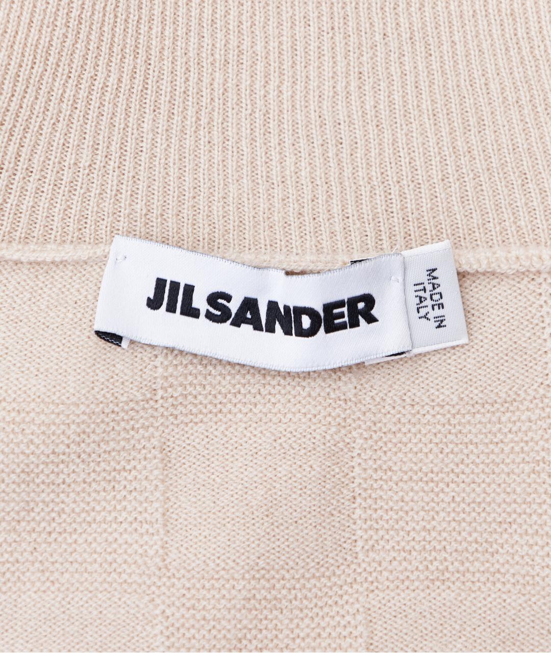 JIL SANDER Бежевая шерстяная водолазка, фото 4