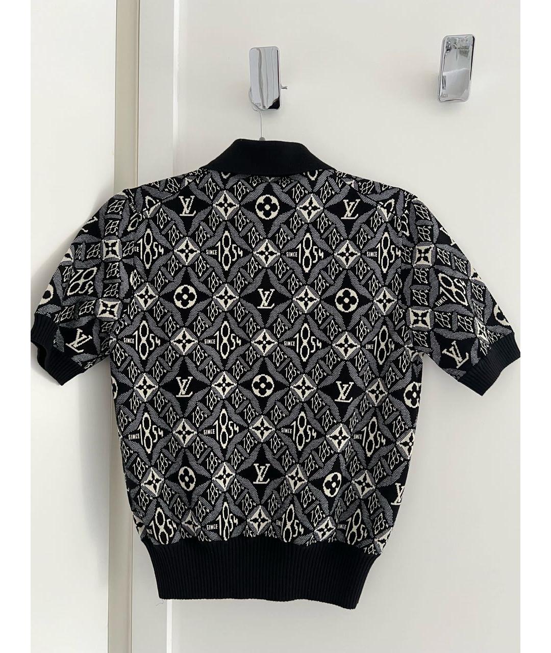 LOUIS VUITTON Черный хлопко-эластановый джемпер / свитер, фото 3