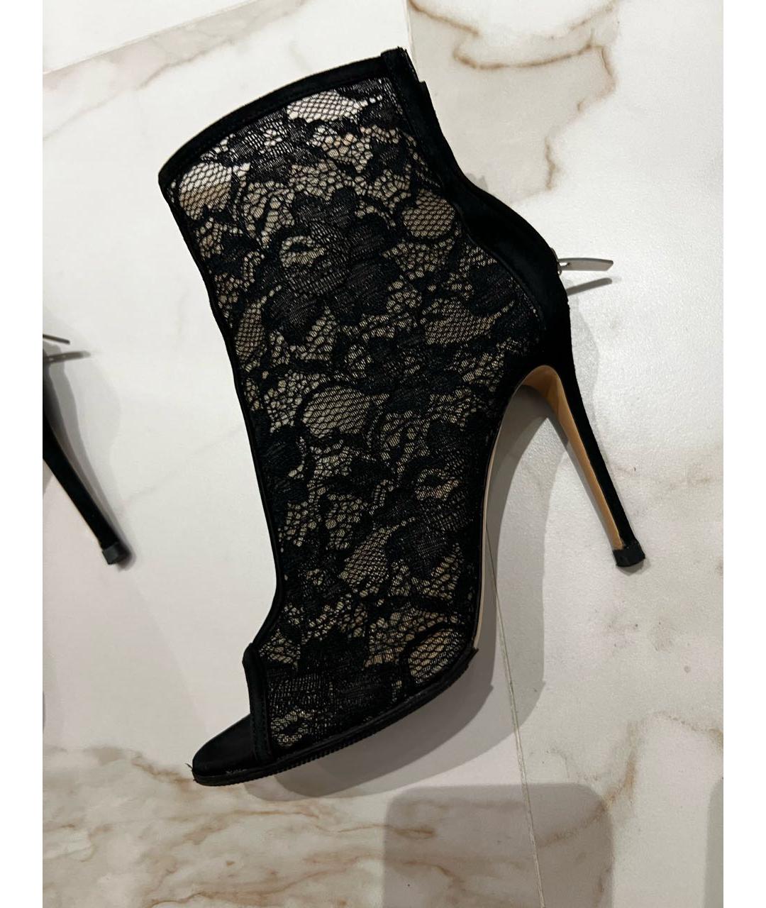 GIANVITO ROSSI Черные текстильные ботильоны, фото 4