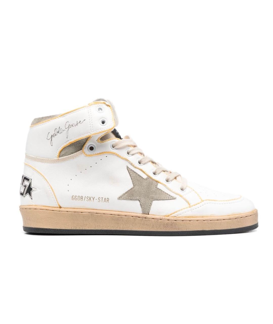 GOLDEN GOOSE DELUXE BRAND Белые кожаные кеды, фото 1