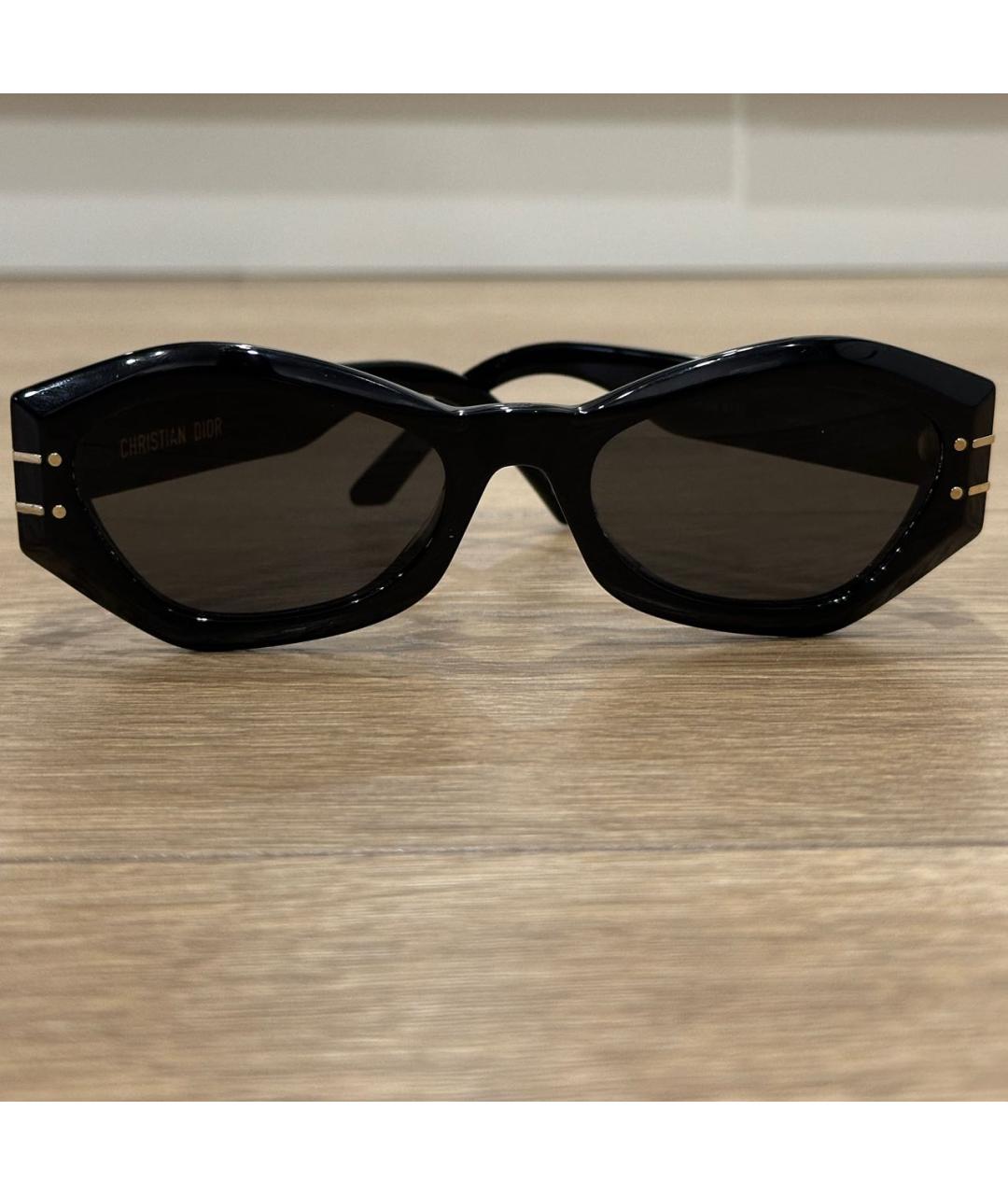 CHRISTIAN DIOR Черные пластиковые солнцезащитные очки, фото 7