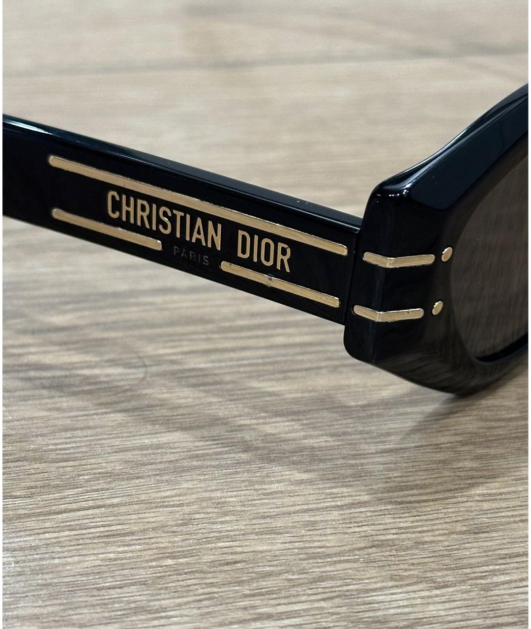 CHRISTIAN DIOR Черные пластиковые солнцезащитные очки, фото 2