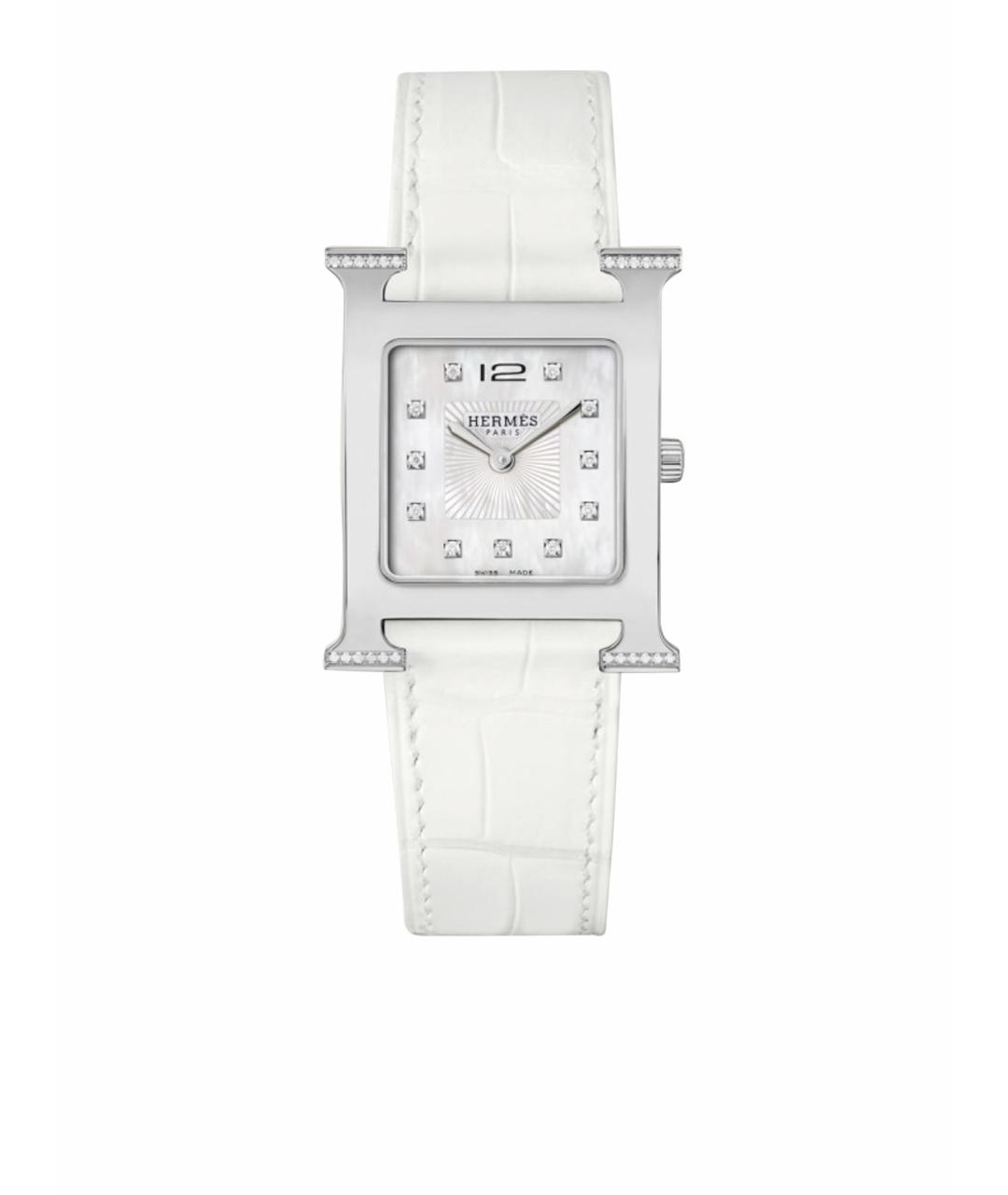 HERMES Белые часы из экзотической кожи, фото 1