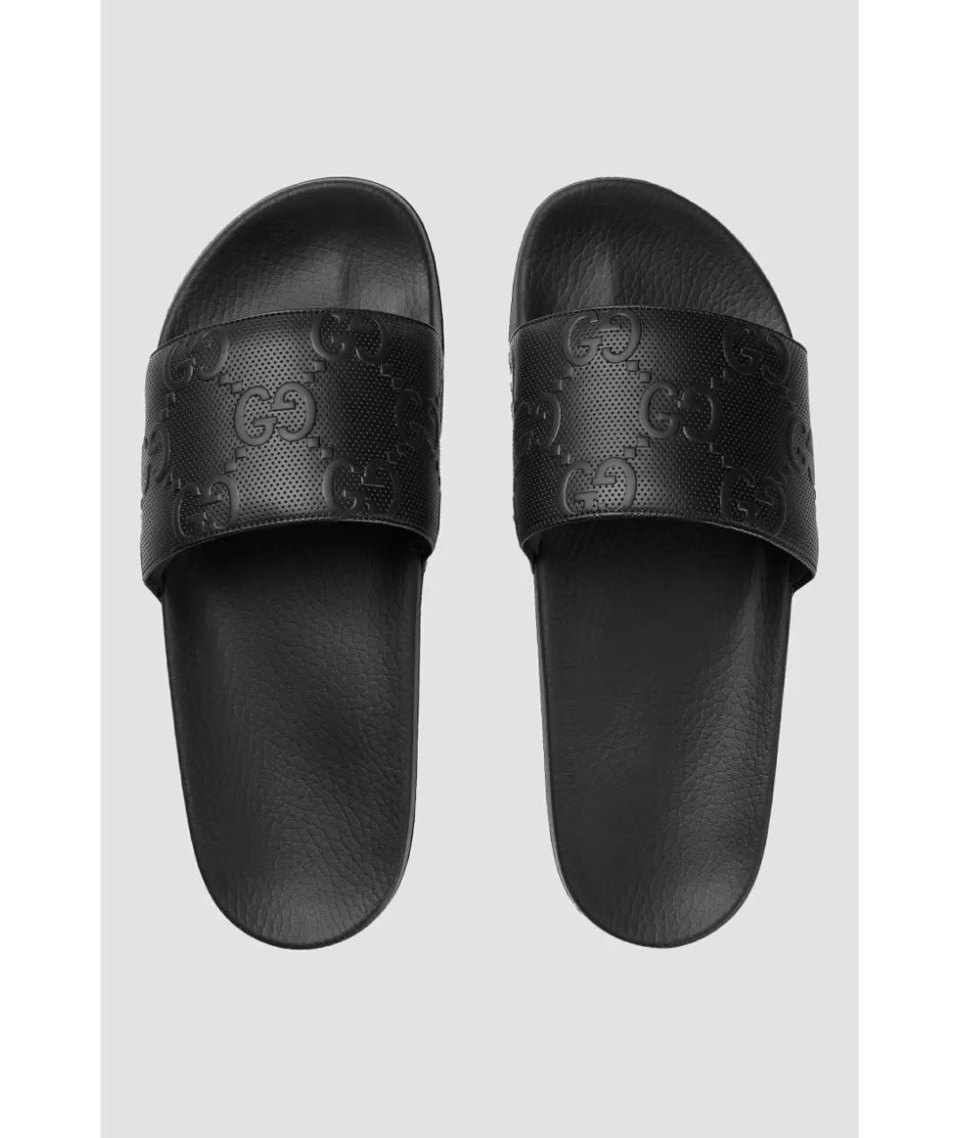 GUCCI Черные шлепанцы, фото 3