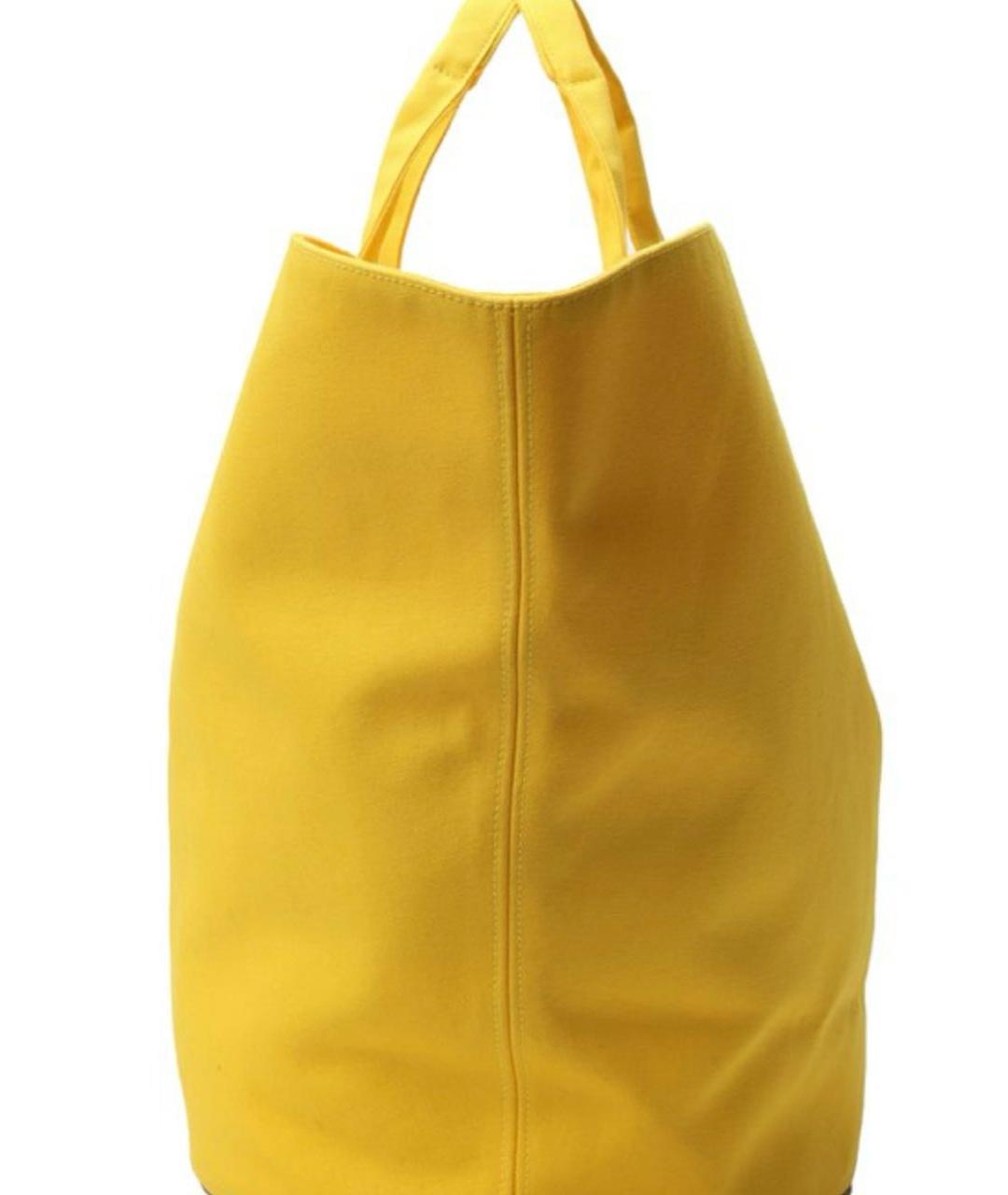 HERMES Желтая пляжная сумка, фото 5