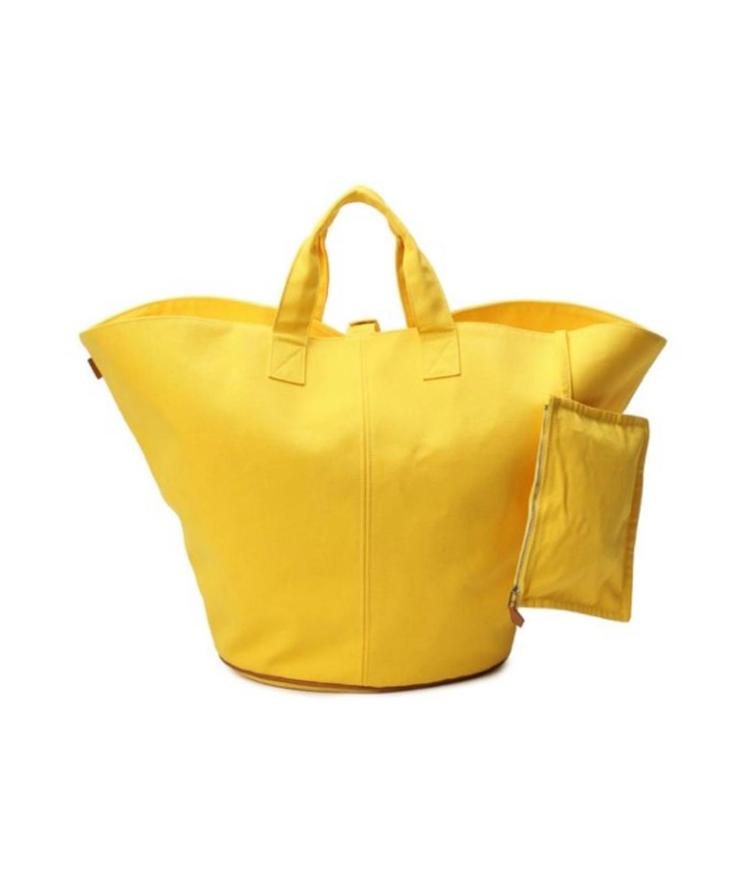HERMES Желтая пляжная сумка, фото 1