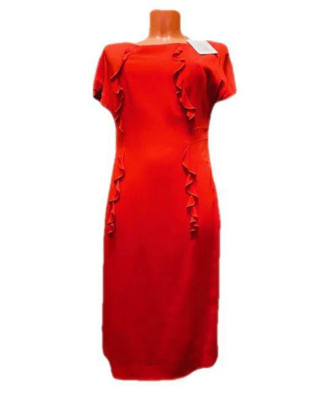 VALENTINO Красное вискозное коктейльное платье, фото 6