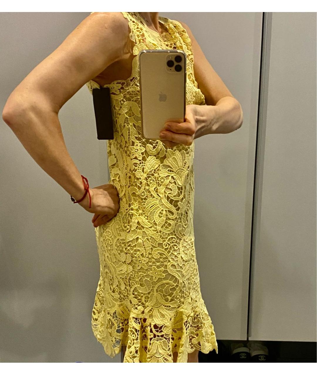 ERMANNO SCERVINO Желтое коктейльное платье, фото 8