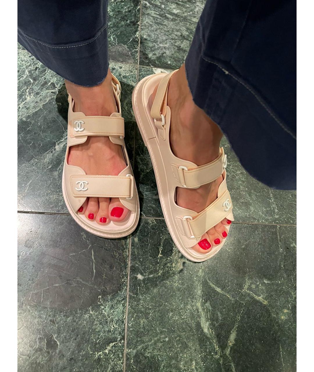 CHANEL PRE-OWNED Розовые сандалии, фото 8
