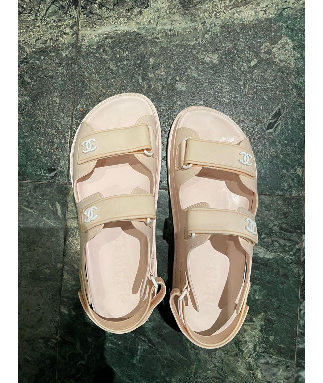 CHANEL PRE-OWNED Розовые сандалии, фото 3