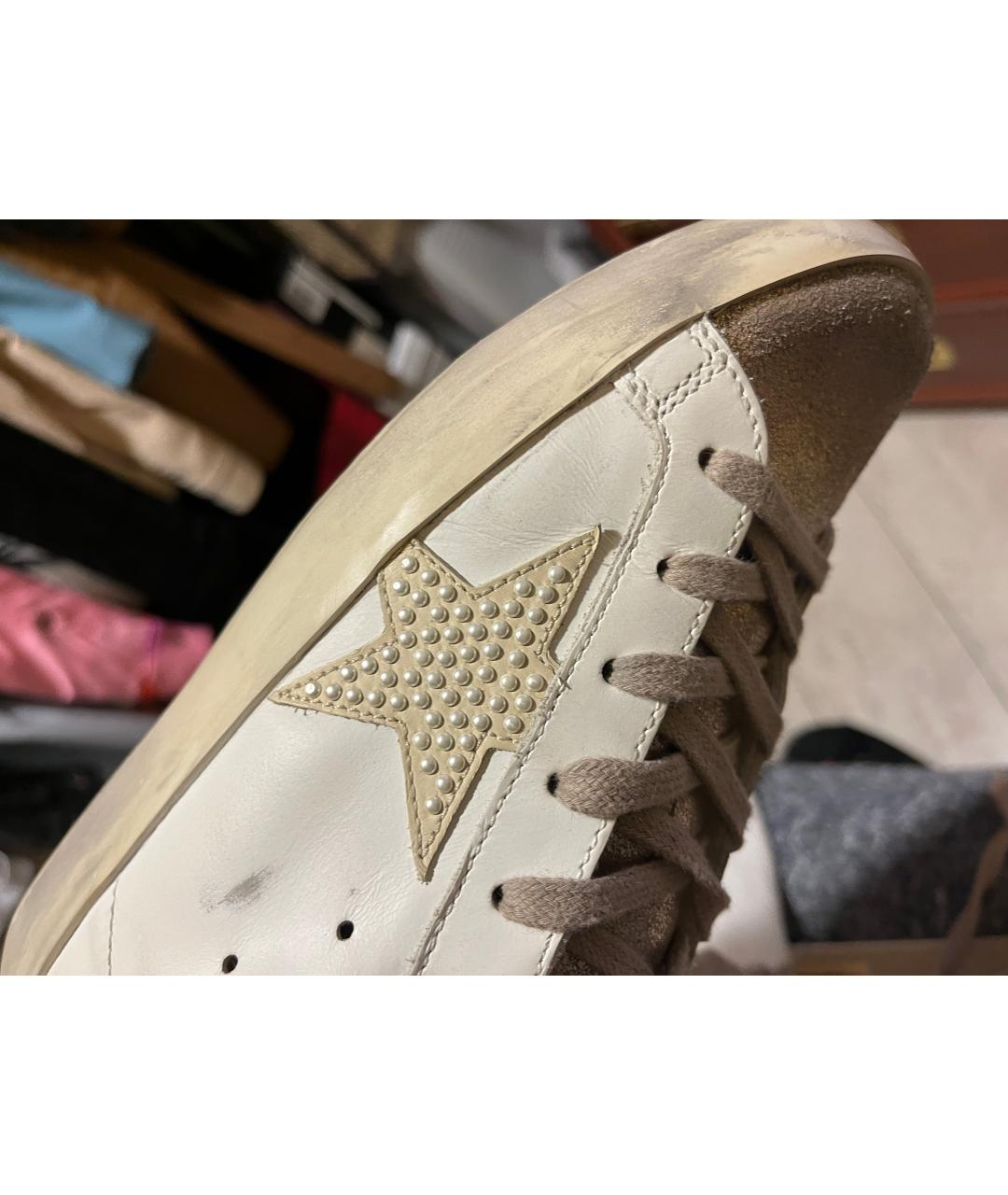 GOLDEN GOOSE DELUXE BRAND Белые кожаные кеды, фото 7