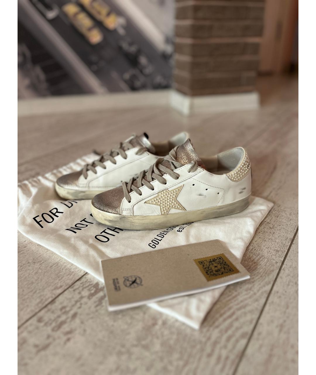 GOLDEN GOOSE DELUXE BRAND Белые кожаные кеды, фото 6