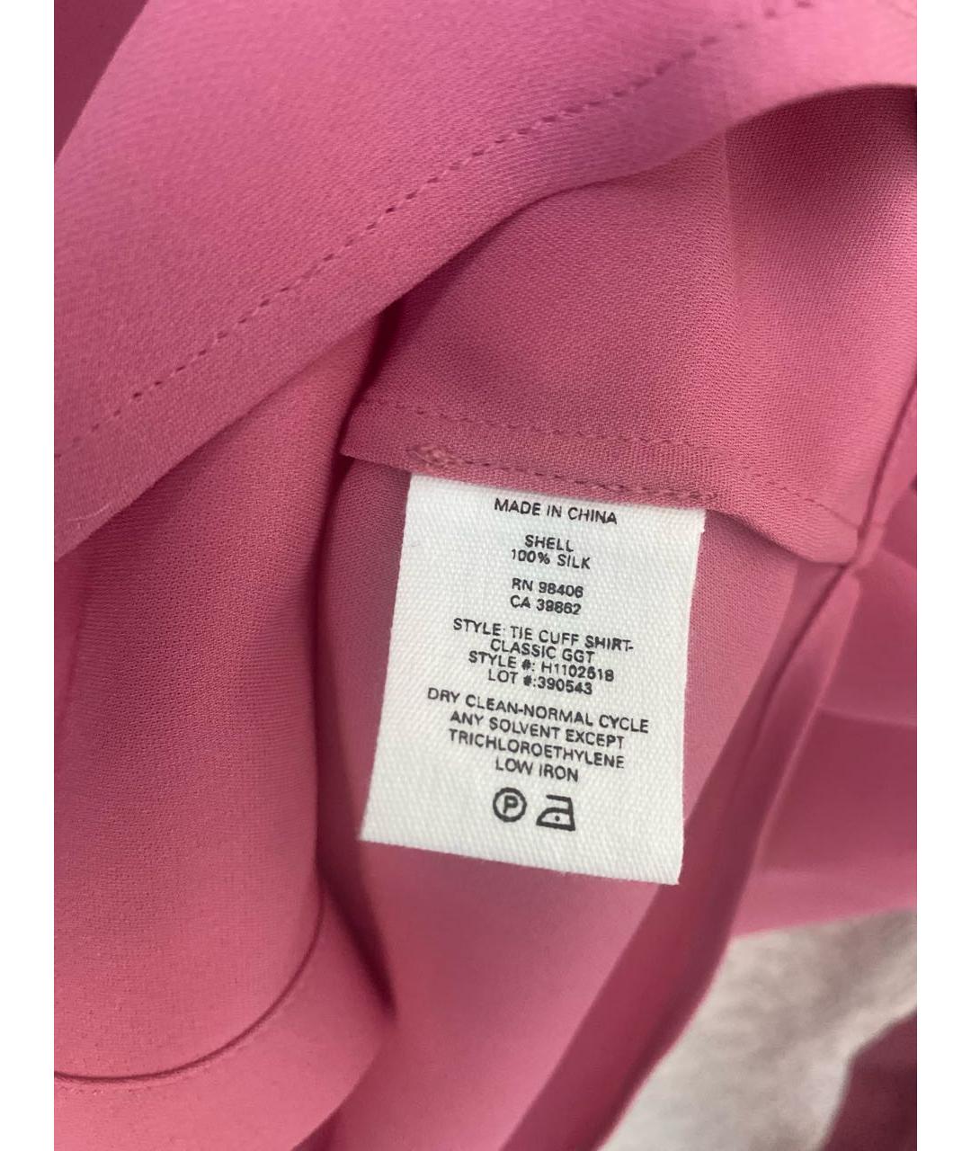 THEORY Розовая шелковая блузы, фото 5