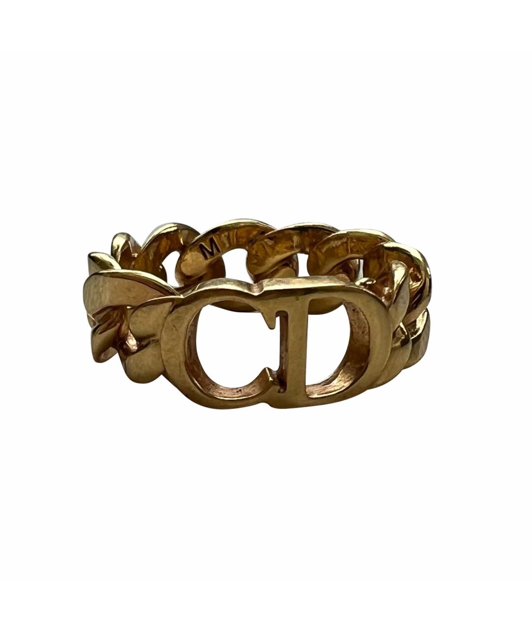 CHRISTIAN DIOR Золотое металлическое кольцо, фото 1