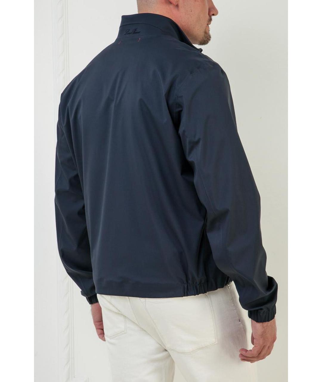 LORO PIANA Темно-синяя полиамидовая куртка, фото 2