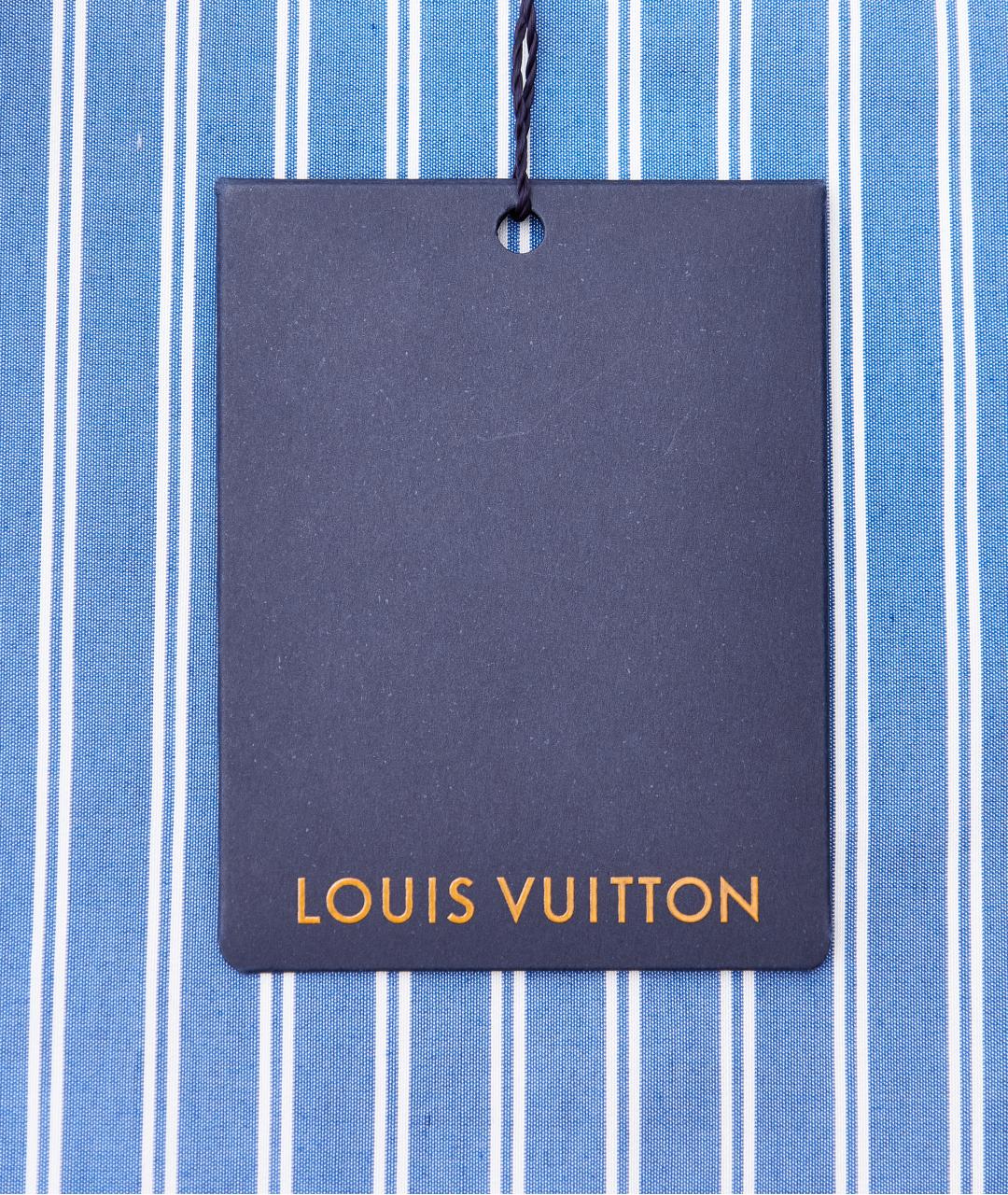 LOUIS VUITTON PRE-OWNED Голубое хлопковое повседневное платье, фото 7