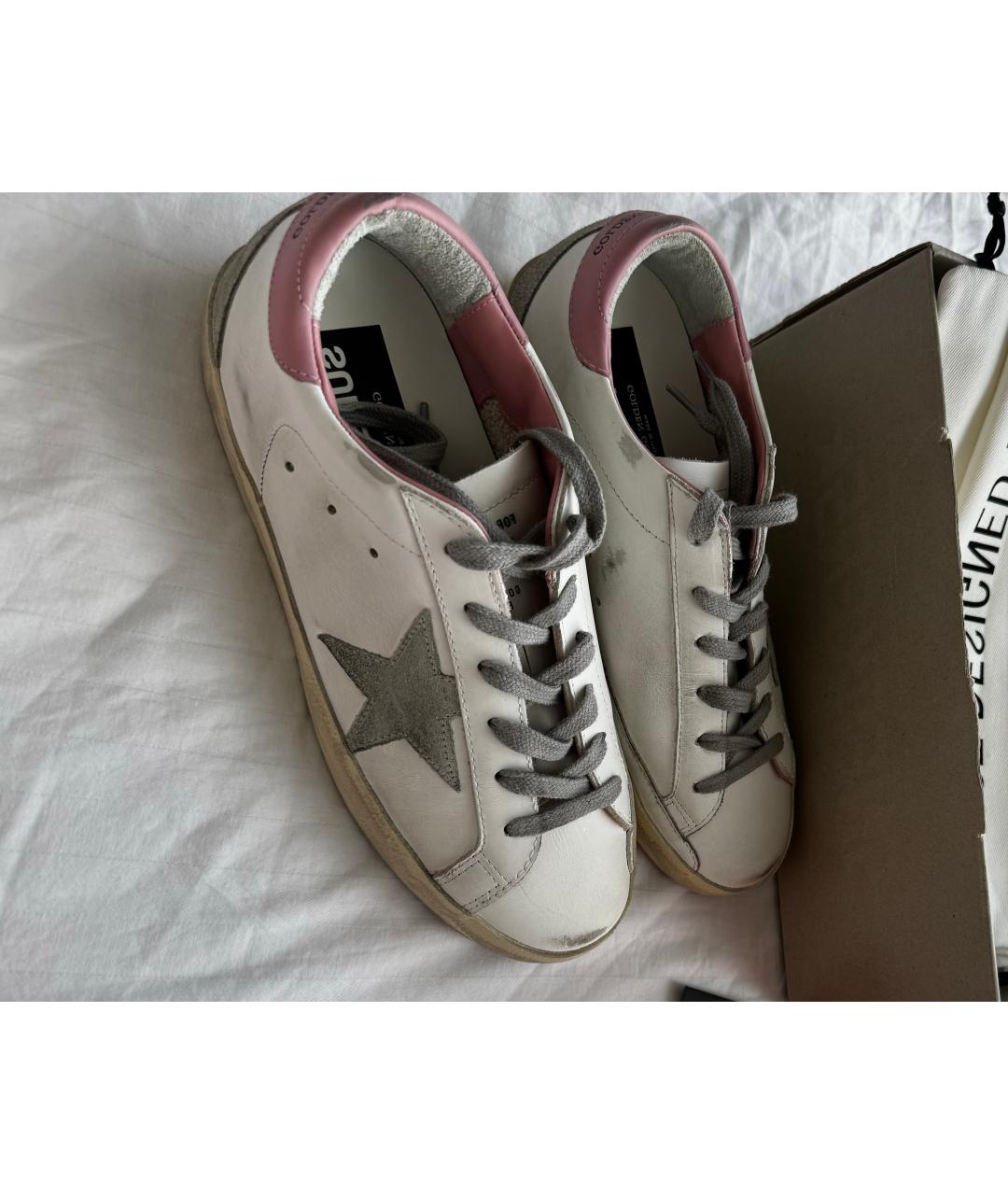 GOLDEN GOOSE DELUXE BRAND Белые кожаные кеды, фото 2