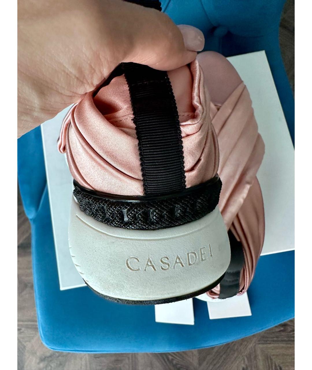 CASADEI Розовые кроссовки, фото 4