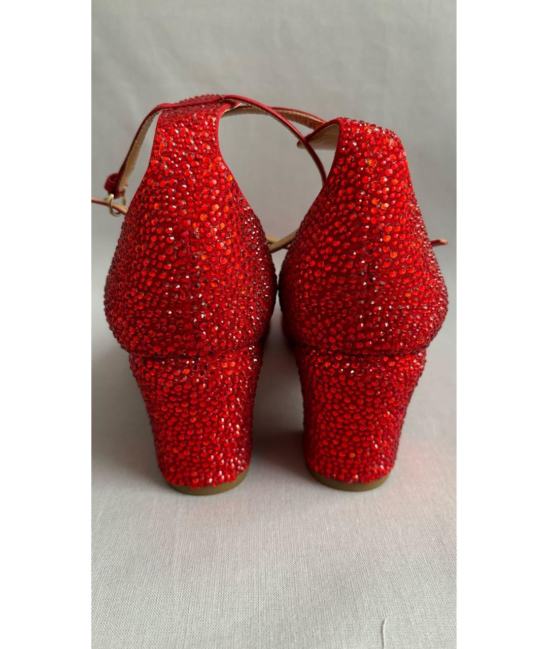 VALENTINO Красные кожаные туфли, фото 4