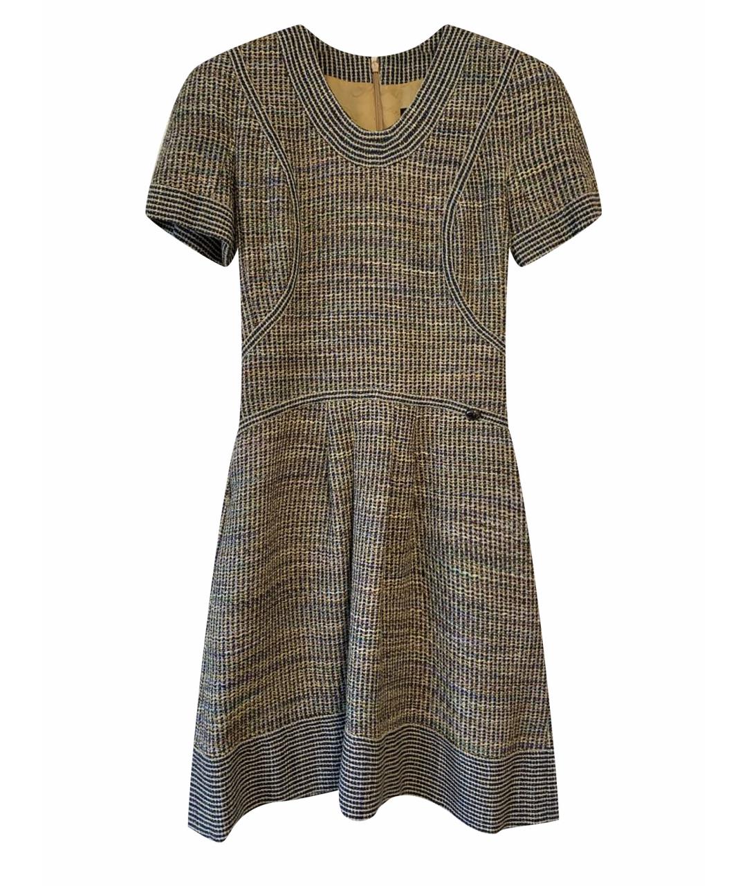 CHANEL PRE-OWNED Мульти твидовое повседневное платье, фото 1