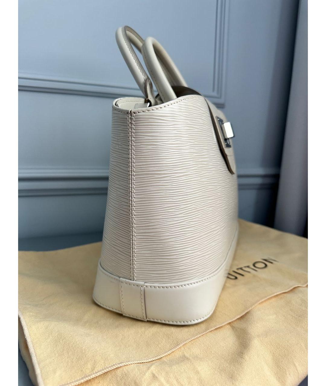 LOUIS VUITTON PRE-OWNED Белая кожаная сумка с короткими ручками, фото 4