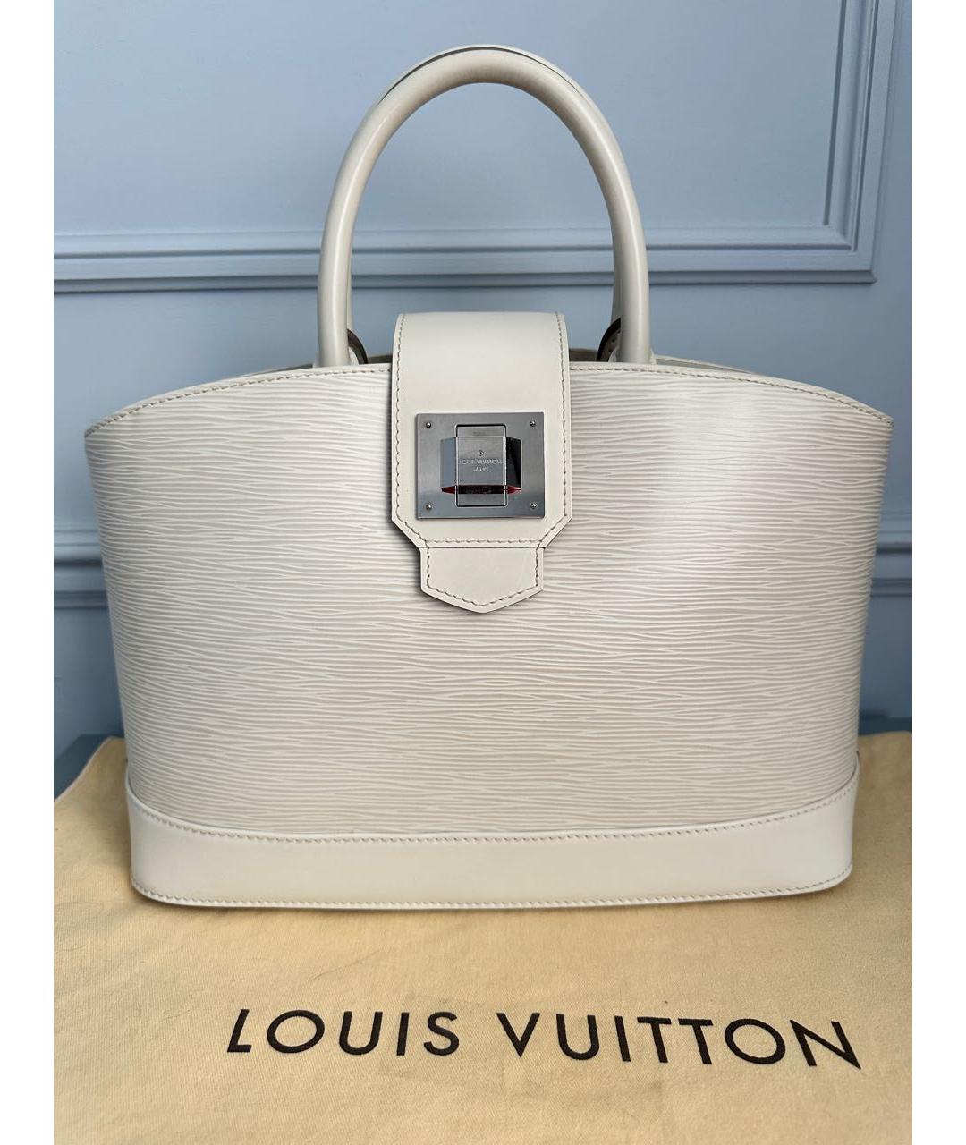 LOUIS VUITTON PRE-OWNED Белая кожаная сумка с короткими ручками, фото 9