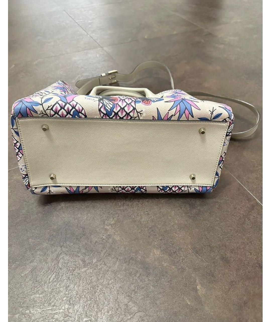 FURLA Розовая кожаная сумка тоут, фото 6