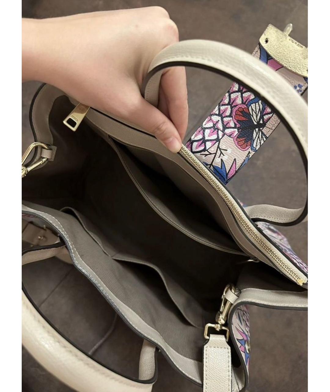 FURLA Розовая кожаная сумка тоут, фото 4