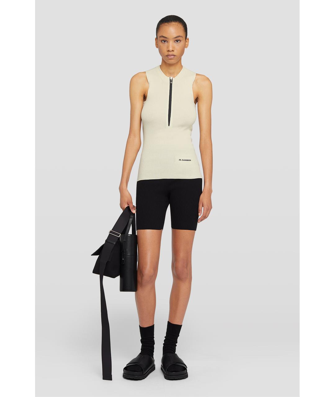 JIL SANDER Черные шорты, фото 4