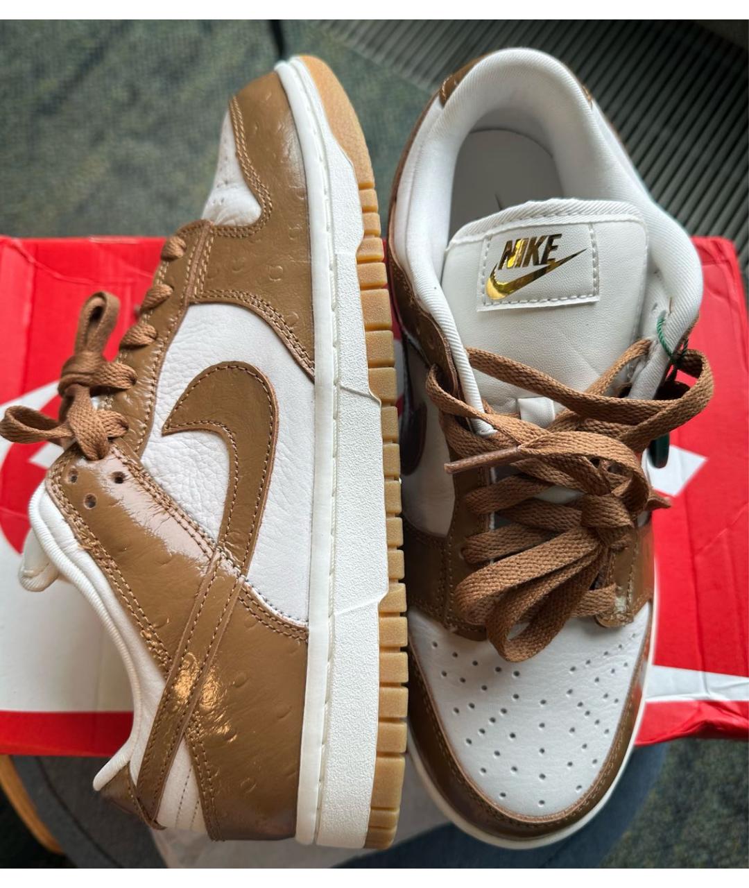 NIKE Коричневые кожаные кеды, фото 2