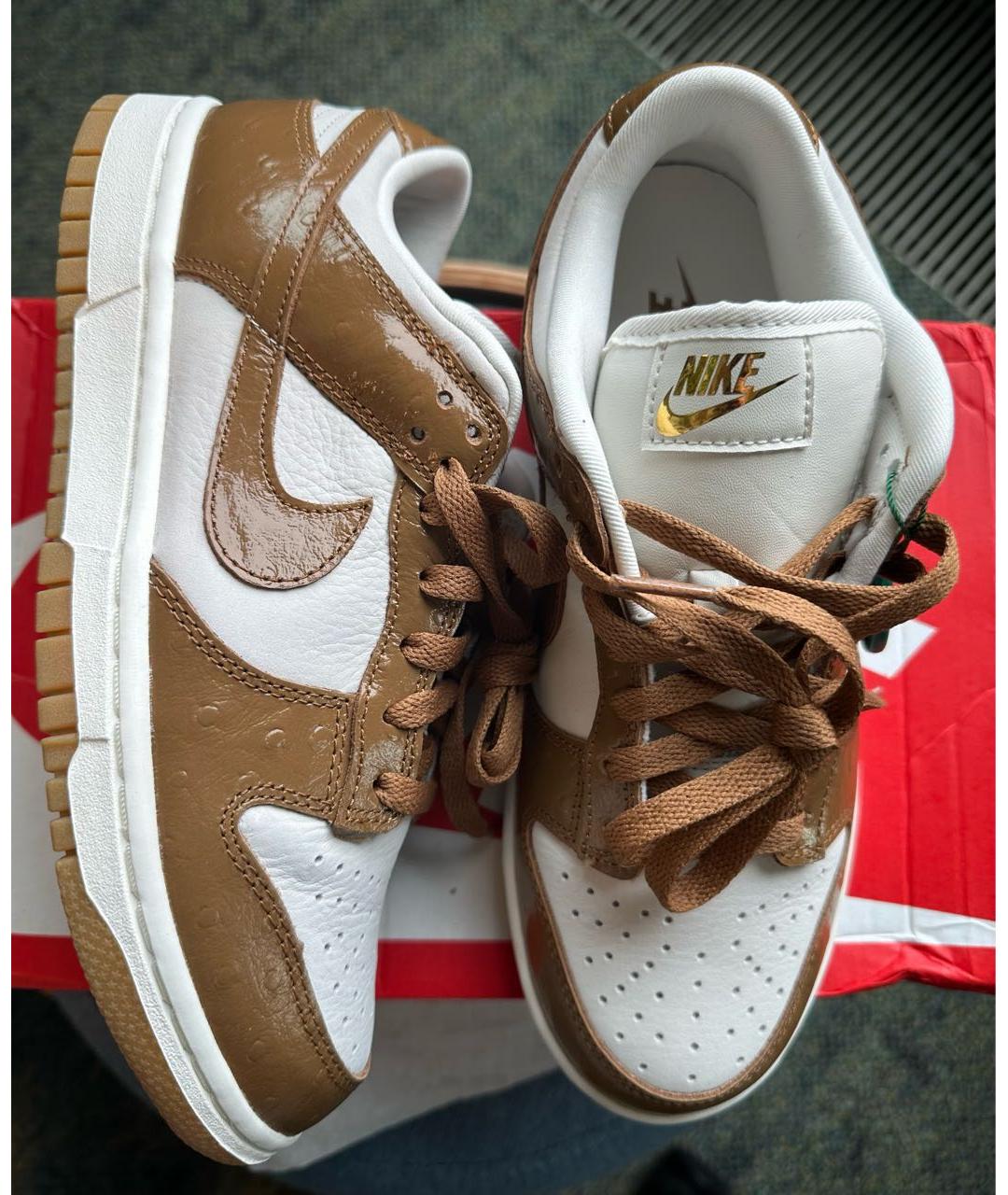 NIKE Коричневые кожаные кеды, фото 3